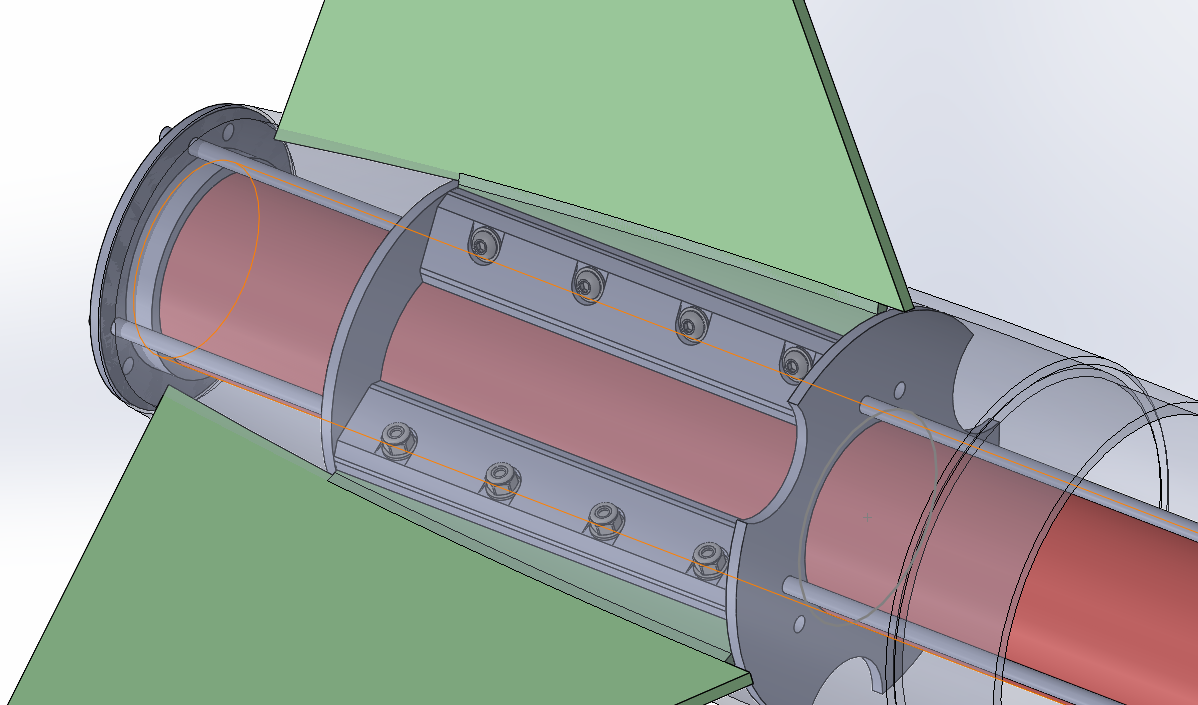 CAD Image of subscale fin assembly
